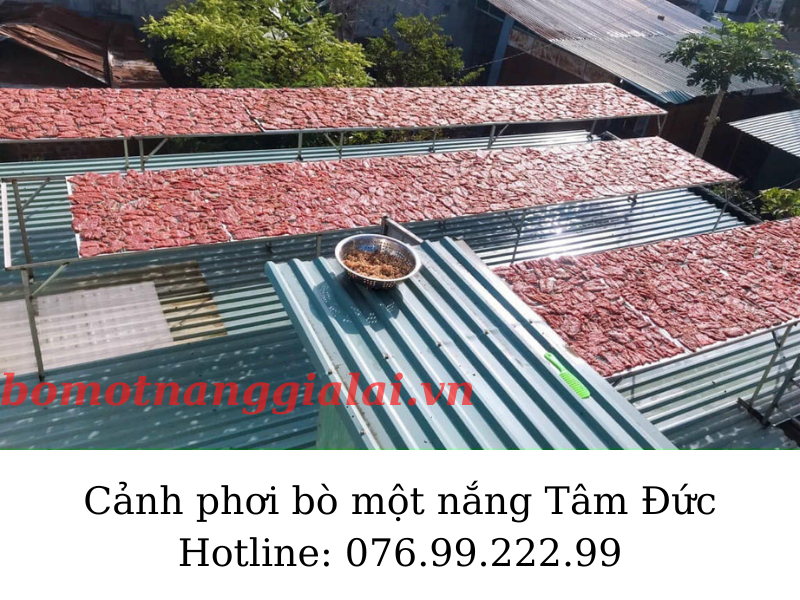 Giàn phơi bò một nắng trên cao đã được lắp đặt 