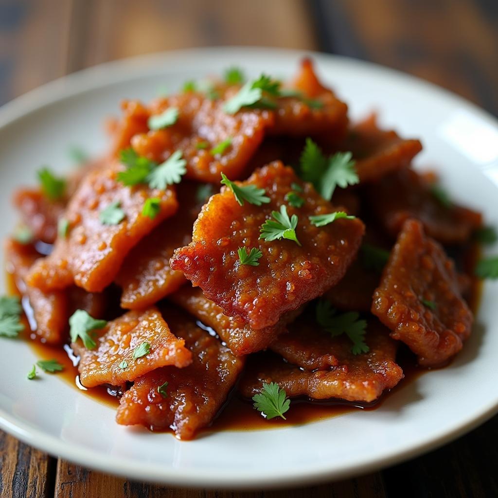 Bò một nắng chiên giòn tỏi ớt thơm lừng đậm đà hương vị