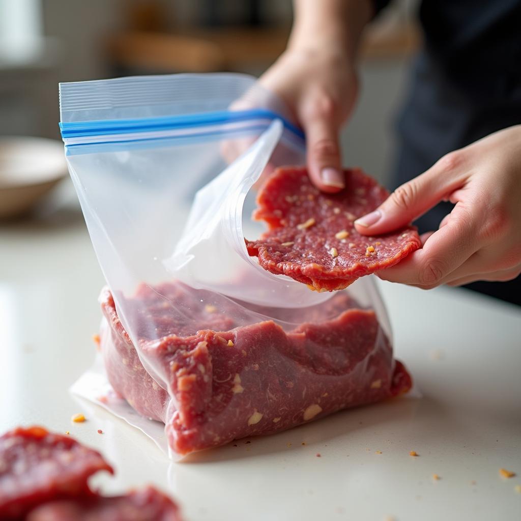 Cách đóng gói bò một nắng để bảo quản trong tủ lạnh đúng cách, đảm bảo chất lượng và vệ sinh